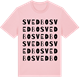 Pink Cotton t-shirt med Svedbo ordlek t-shirt