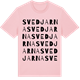 Pink Cotton t-shirt med Svedjarna ordlek t-shirt