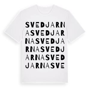 Svedjarna ordlek t-shirt – ekologisk bomull t-shirt från Pinshirt