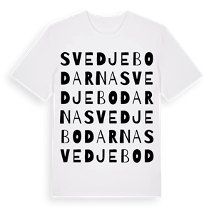 Svedjebodarna ordlek t-shirt – ekologisk bomull t-shirt från Pinshirt