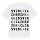 White t-shirt med Svenbacken ordlek t-shirt