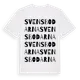 White t-shirt med Svensbodarna ordlek t-shirt
