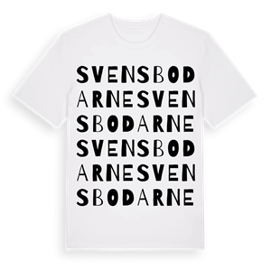 Svensbodarne ordlek t-shirt – ekologisk bomull t-shirt från Pinshirt