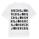 White t-shirt med Svensjön ordlek t-shirt