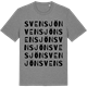 Mid Heather Gray t-shirt med Svensjön ordlek t-shirt
