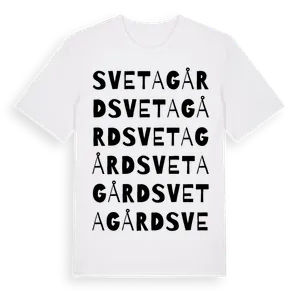 Sveta Gård ordlek t-shirt – ekologisk bomull t-shirt från Pinshirt