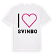 White t-shirt med Jag älskar Svinbo t-shirt stort tryck