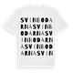 White t-shirt med Svinbodarna ordlek t-shirt