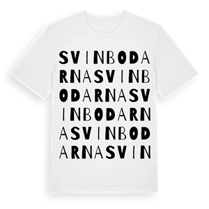 Svinbodarna ordlek t-shirt – ekologisk bomull t-shirt från Pinshirt