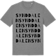 Mid Heather Gray t-shirt med Synddalen ordlek t-shirt