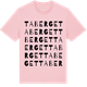 Pink Cotton t-shirt med Taberget ordlek t-shirt