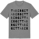 Mid Heather Gray t-shirt med Taberget ordlek t-shirt