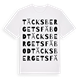 White t-shirt med Täcksbergets fäbod ordlek t-shirt