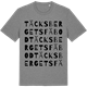 Mid Heather Gray t-shirt med Täcksbergets fäbod ordlek t-shirt
