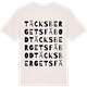 Vintage White t-shirt med Täcksbergets fäbod ordlek t-shirt