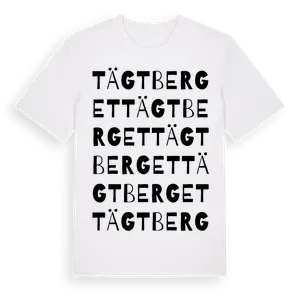 Tägtberget ordlek t-shirt – ekologisk bomull t-shirt från Pinshirt