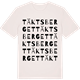 Vintage White t-shirt med Täktsberget ordlek t-shirt