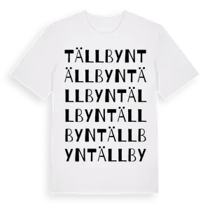 Tällbyn ordlek t-shirt – ekologisk bomull t-shirt från Pinshirt