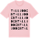 Pink Cotton t-shirt med Talludden ordlek t-shirt