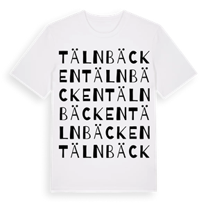 Tälnbäcken ordlek t-shirt – ekologisk bomull t-shirt från Pinshirt