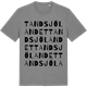 Mid Heather Gray t-shirt med Tandsjölandet ordlek t-shirt