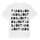White t-shirt med Tandsjön ordlek t-shirt