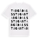 White t-shirt med Tangådalsstugan ordlek t-shirt