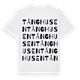 White t-shirt med Tånghusen ordlek t-shirt