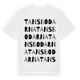 White t-shirt med Tansbodarna ordlek t-shirt