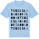 Blue Soul t-shirt med Tegelslagarbo fäbodar ordlek t-shirt