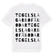 Tegelslagarbo fäbodar ordlek t-shirt