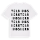 White t-shirt med Telningsberg ordlek t-shirt