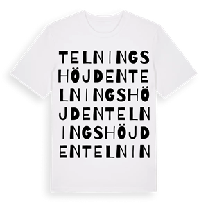 Telningshöjden ordlek t-shirt – ekologisk bomull t-shirt från Pinshirt