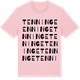 Pink Cotton t-shirt med Tenninge ordlek t-shirt