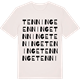 Vintage White t-shirt med Tenninge ordlek t-shirt