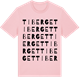 Pink Cotton t-shirt med Tiberget ordlek t-shirt