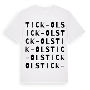Tick-Ols ordlek t-shirt – ekologisk bomull t-shirt från Pinshirt