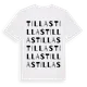 White t-shirt med Tillas ordlek t-shirt