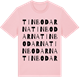 Pink Cotton t-shirt med Tinbodarna ordlek t-shirt