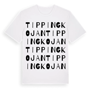 Tippingkojan ordlek t-shirt – ekologisk bomull t-shirt från Pinshirt
