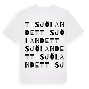 Tisjölandet ordlek t-shirt – ekologisk bomull t-shirt från Pinshirt