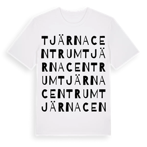 Tjärna Centrum ordlek t-shirt – ekologisk bomull t-shirt från Pinshirt