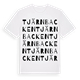 White t-shirt med Tjärnbacken ordlek t-shirt