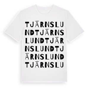 Tjärnslund ordlek t-shirt – ekologisk bomull t-shirt från Pinshirt