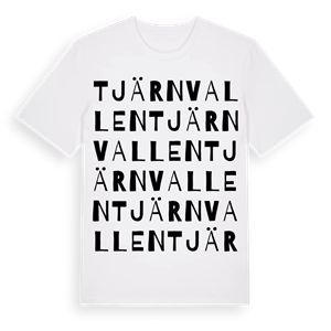 Tjärnvallen ordlek t-shirt – ekologisk bomull t-shirt från Pinshirt