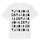 White t-shirt med Tjärudalen ordlek t-shirt