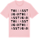Pink Cotton t-shirt med Tobiasstugan ordlek t-shirt