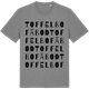 Mid Heather Gray t-shirt med Toffelbo fäbod ordlek t-shirt