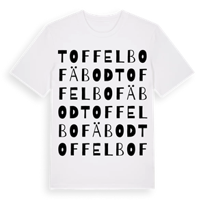 Toffelbo fäbod ordlek t-shirt – ekologisk bomull t-shirt från Pinshirt
