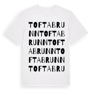 Tofta Brunn ordlek t-shirt – ekologisk bomull t-shirt från Pinshirt